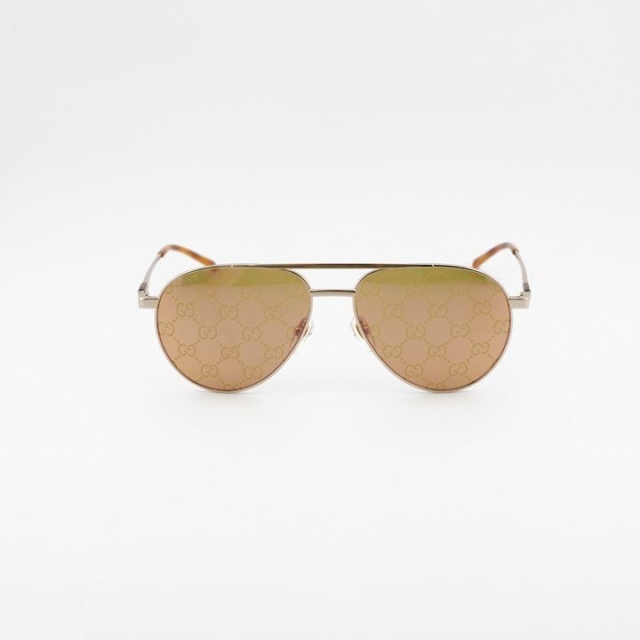 Gucci Gucci GG1679S 002 Sunglasses Shiny Gold Aviator Frame,Yellow Size ONE SIZE - 2 Thumbnail