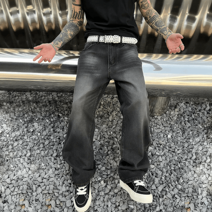 Vision Streetwear American Vintage Washed Loose Wide Leg Jeans Size US 34 / EU 50 - 1 Thumbnail