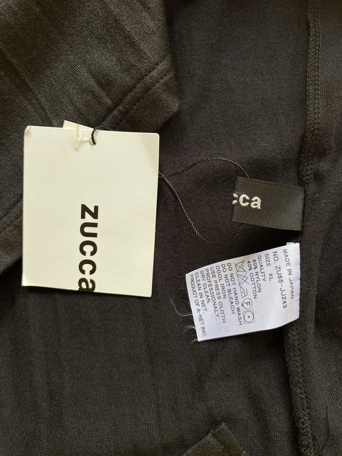 Zucca ZUCCA Black Soft 3/4 Sleeve Tee. Size XL / US 12-14 / IT 48-50 - 4 Thumbnail