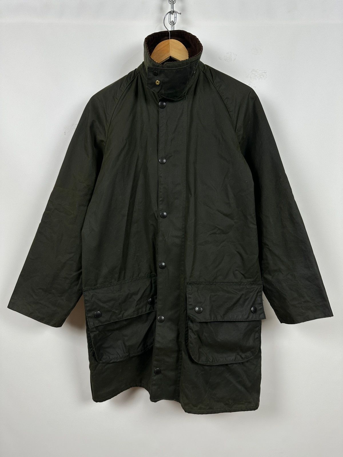 Barbour Vintage Barbour Gamefair Waxed Olive Green Coat Jacket Size US S / EU 44-46 / 1 - 2 Thumbnail