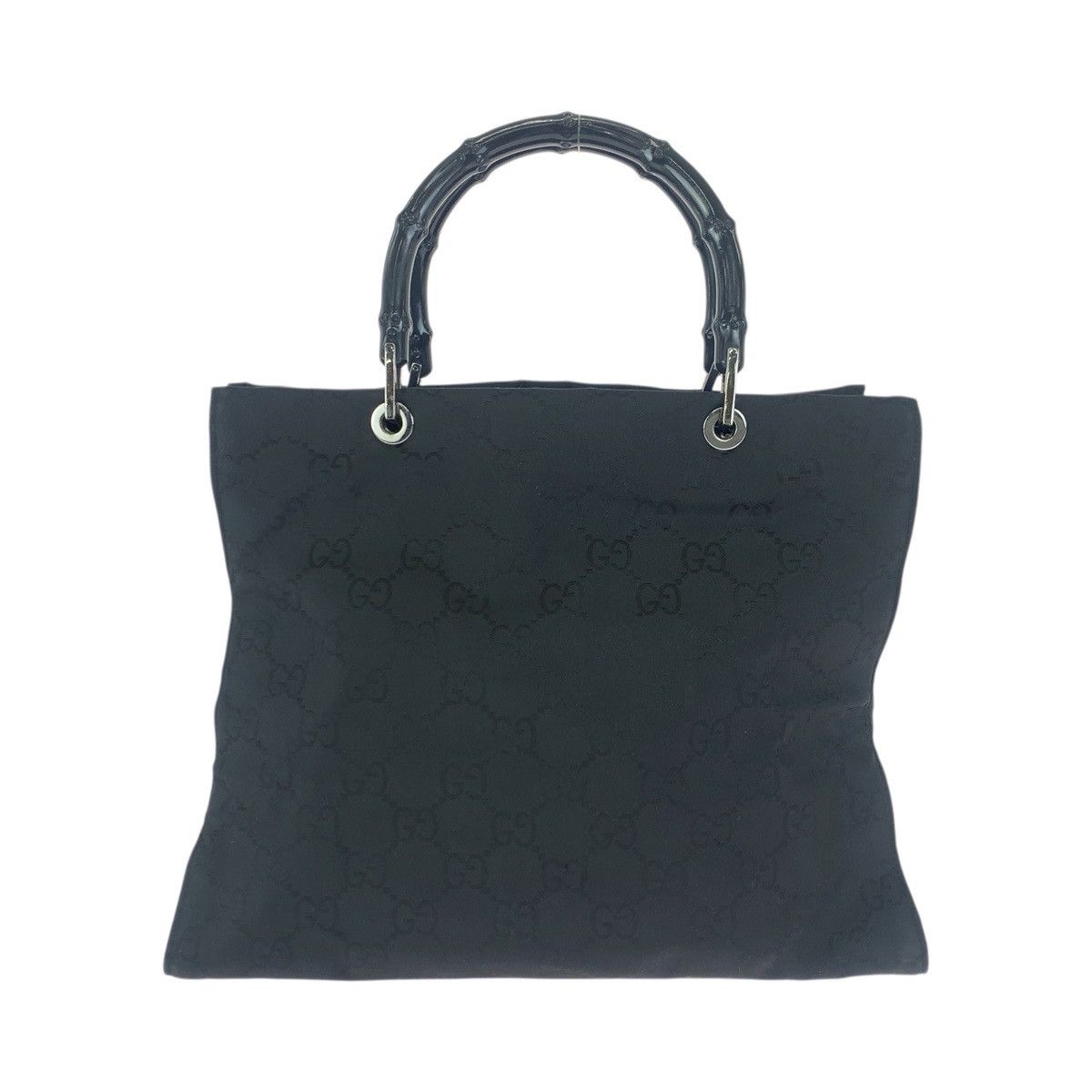 Gucci Gucci Gucci Bamboo Nylon Handbag Textile Tote Bag 0020101 DUTY FREE for USA Size ONE SIZE - 1 Thumbnail
