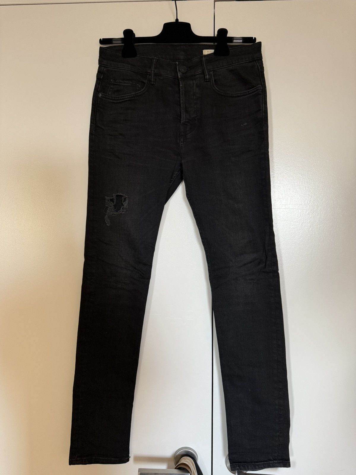 Allsaints Allsaints Distressed Black Skinny Jeans Size US 30 / EU 46 - 1 Thumbnail
