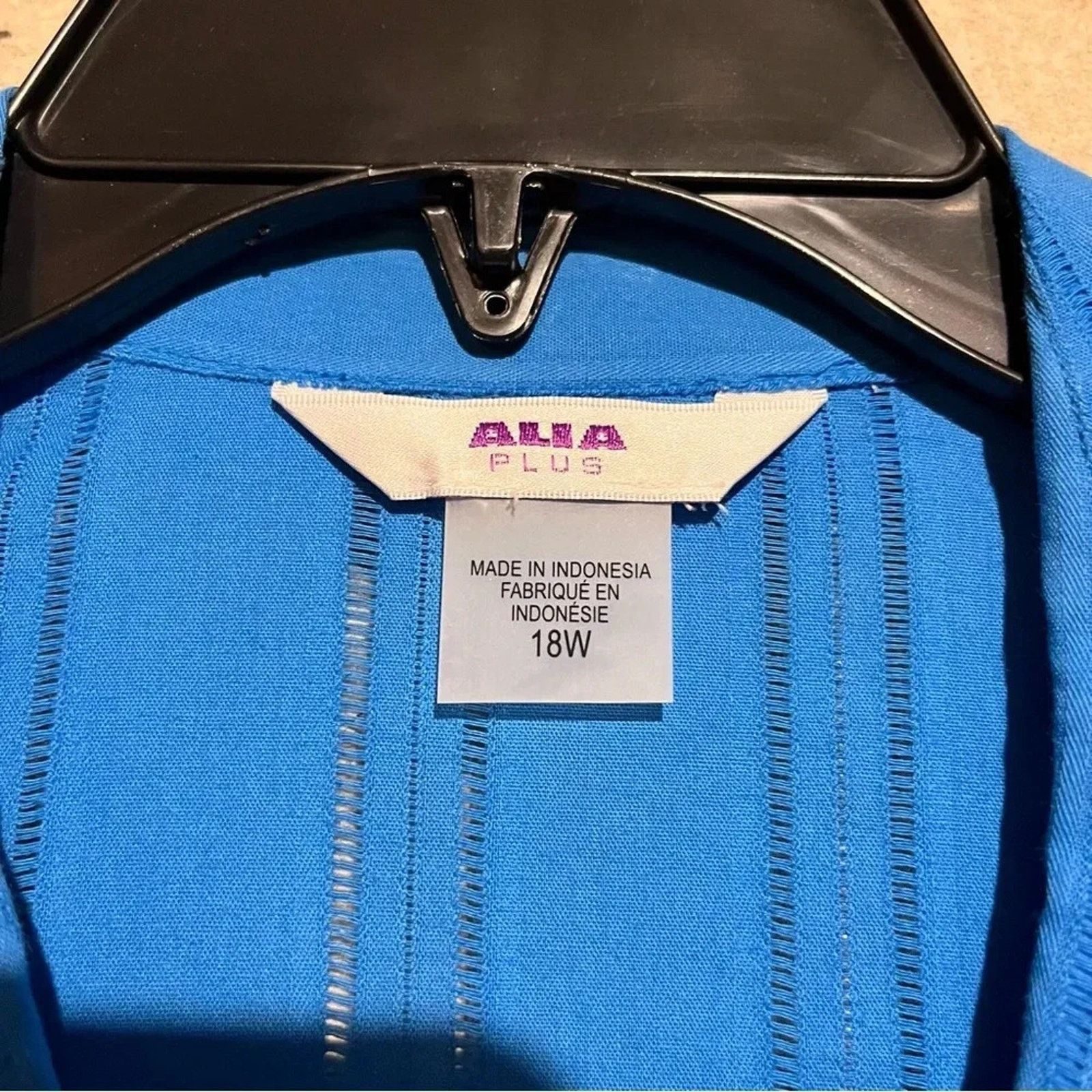 Other ALIA NWT Plus Sz 18W 3/4 Sleeve Button Front Career Shirt Size XXL / US 16-18 / IT 52-54 - 4 Thumbnail
