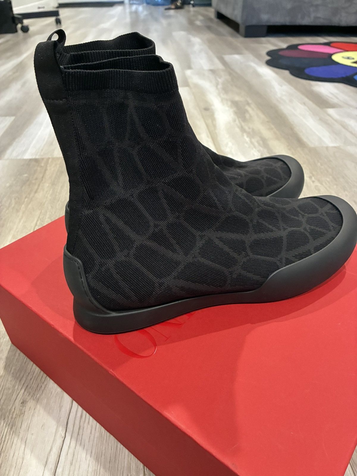 Valentino Valentino Garavani Toile Iconographed Sock Boots Size US 10 / EU 43 - 9 Thumbnail