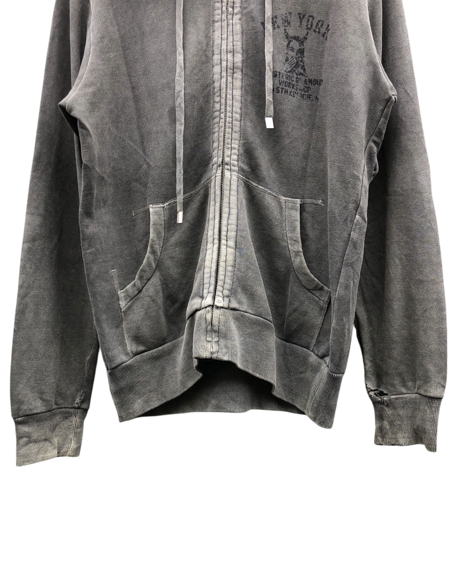 Hysteric Glamour Distressed Sunfaded Hoodie