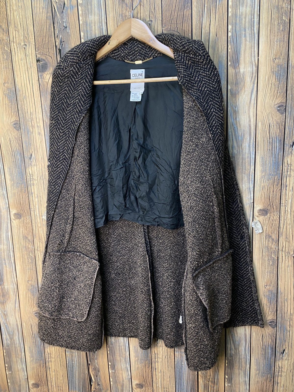Celine × Hedi Slimane Vintage Celine Wool Trench Jacket Size M / US 6-8 / IT 42-44 - 4 Thumbnail