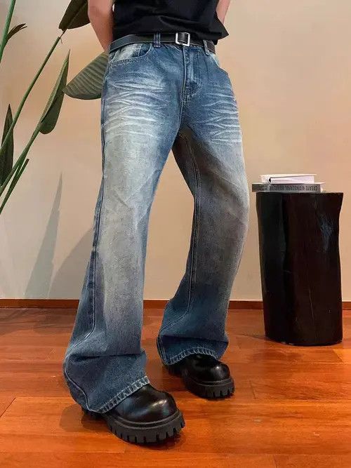 VIBE Loose-fitting washed and distressed vintage jeans Size US 34 / EU 50 - 7 Thumbnail