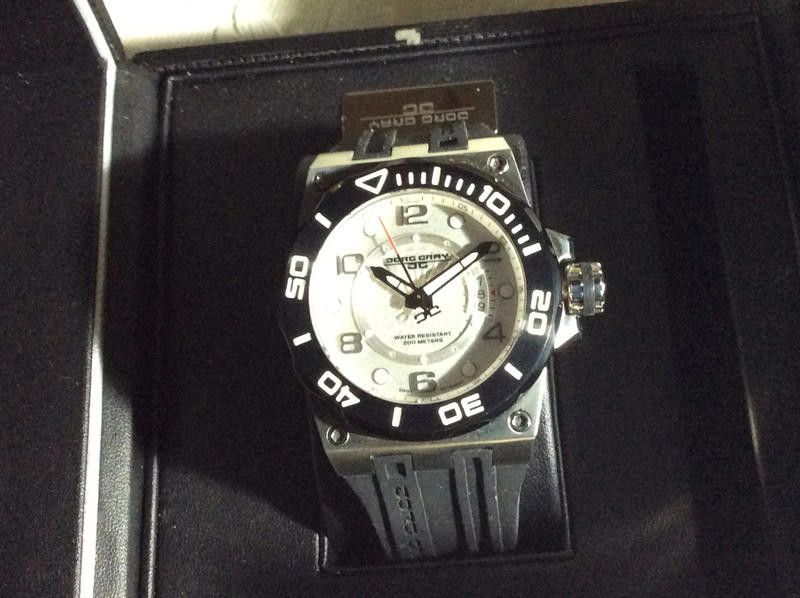 Designer Jorge Gray Men's Sliver Dial Black rubber strap watch Size ONE SIZE - 12 Thumbnail