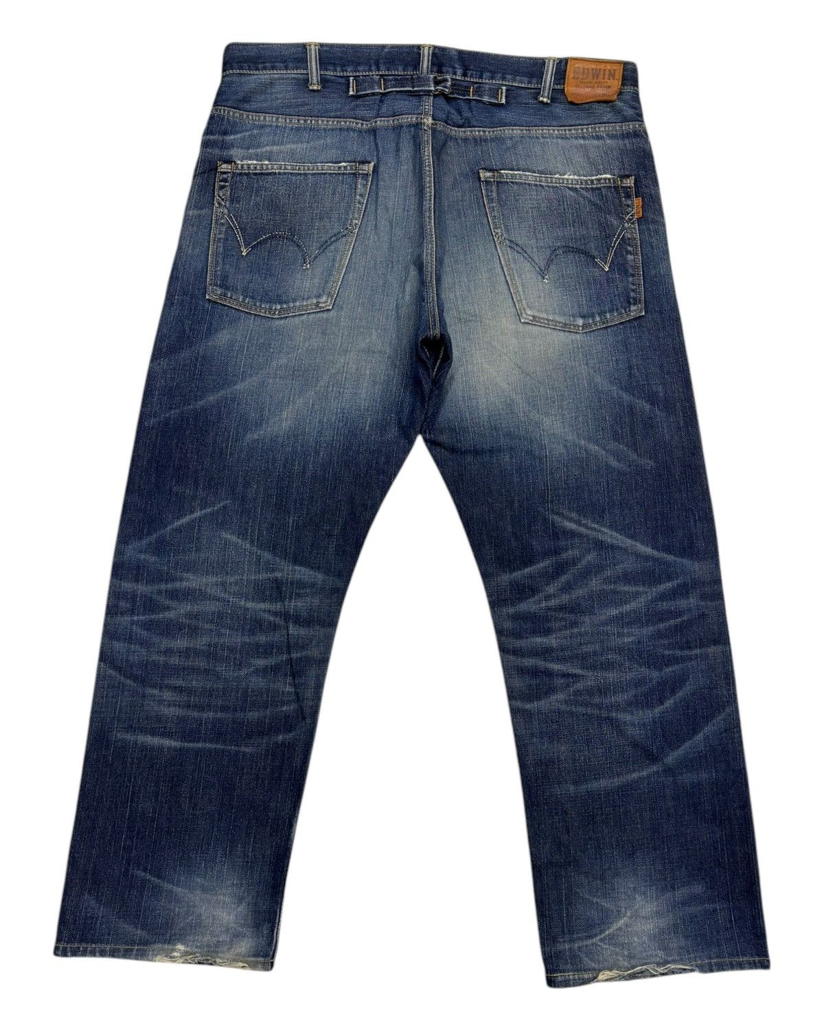 Edwin × If Six Was Nine × Le Grande Bleu (L.G.B.) 🔥VINTAGE EDWIN 505z SELVAGE DENIM MADE IN JAPAN BAGGY JEANS Size US 41 - 8 Thumbnail