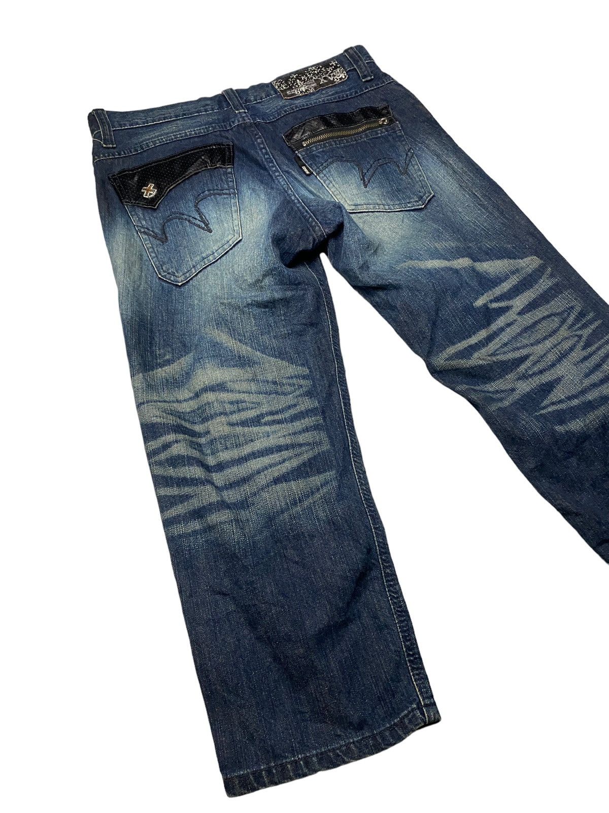 Edwin Flared Studded Leather 3/4 Jeans