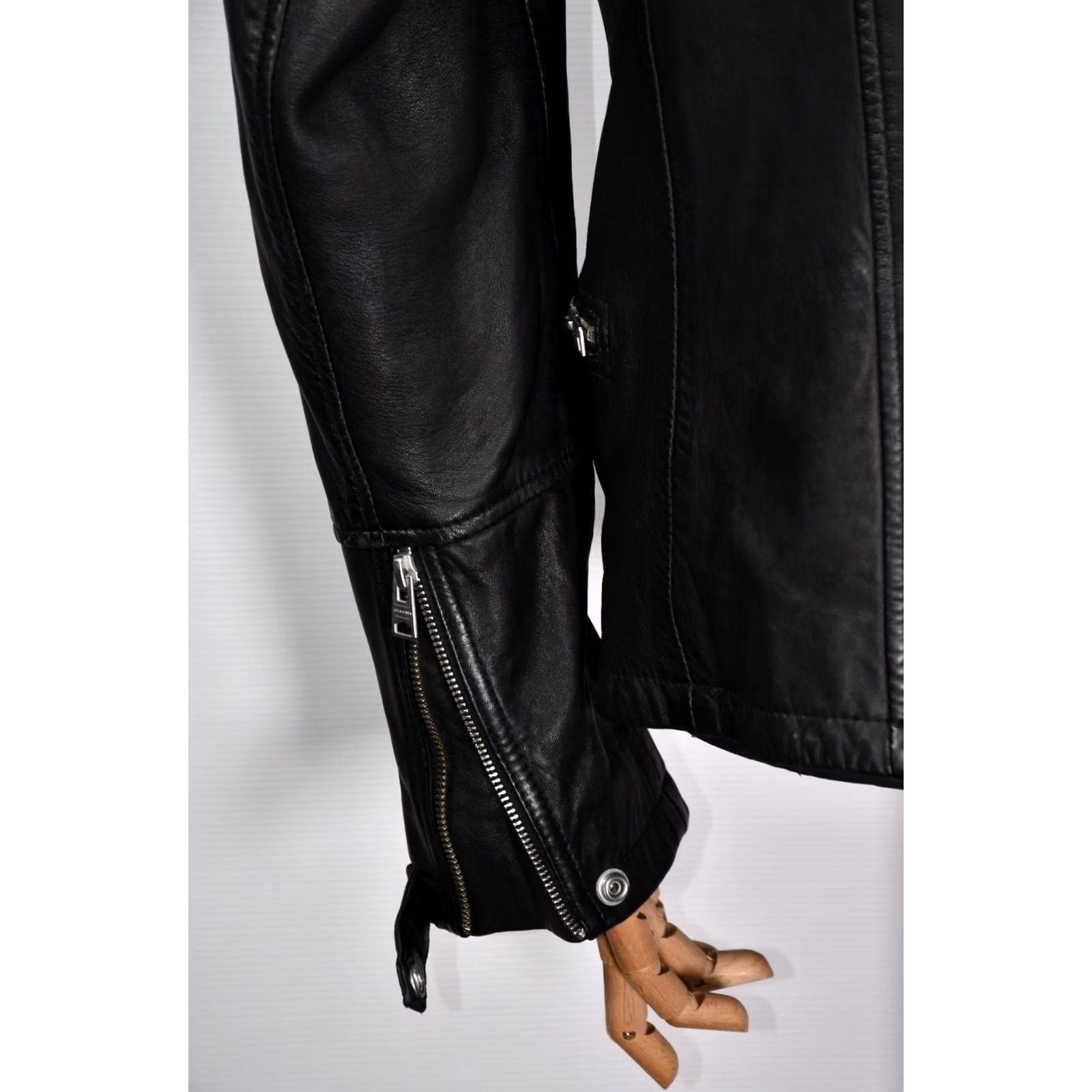 Allsaints All Saints Catch Biker Jacket Leather Quilted Zip Black L Men Reggular Size Shirt? Size US L / EU 52-54 / 3 - 7 Thumbnail