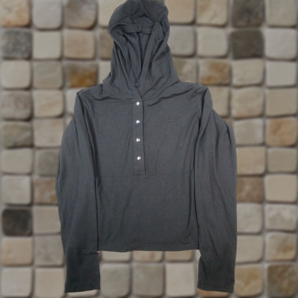 Nike Nike Hoodie Womens M Black Henley Pullover Size M / US 6-8 / IT 42-44 - 1 Thumbnail