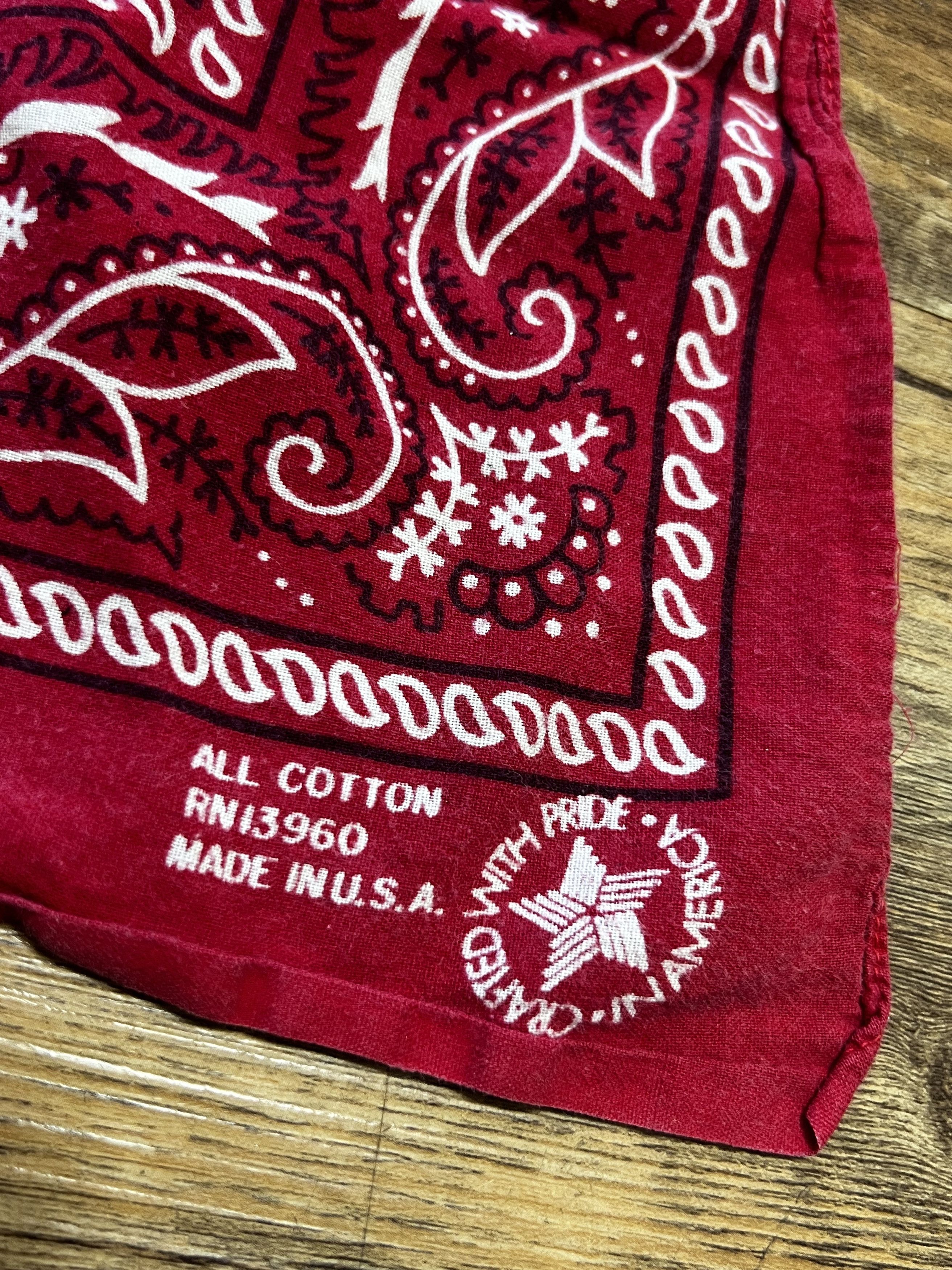 Vintage Vintage All Cotton Made in USA Paisley Bandana RN13960 Size ONE SIZE - 2 Thumbnail