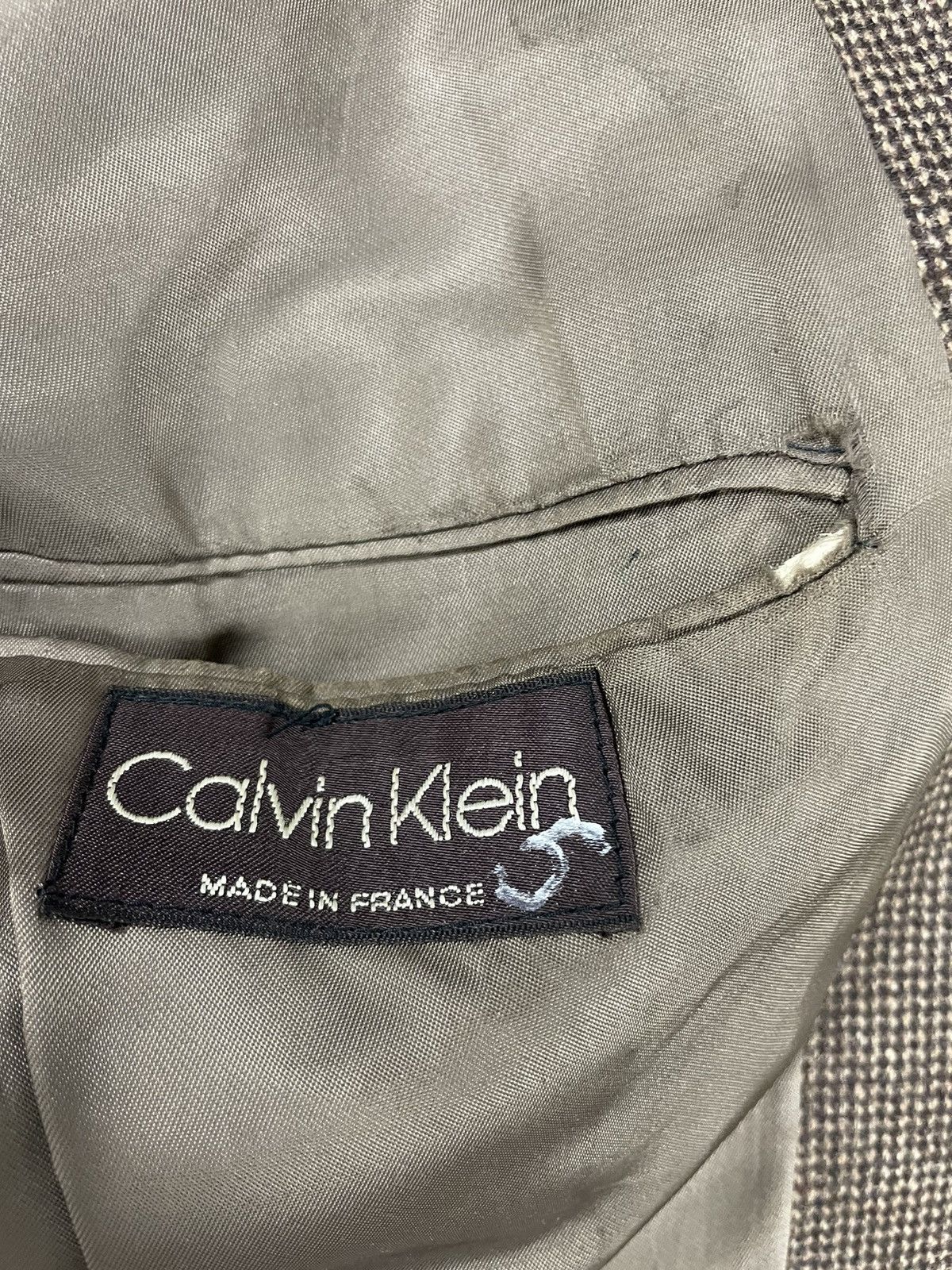 Calvin Klein × Vintage Vintage Wool Tweed Jacket Size 40R - 8 Thumbnail