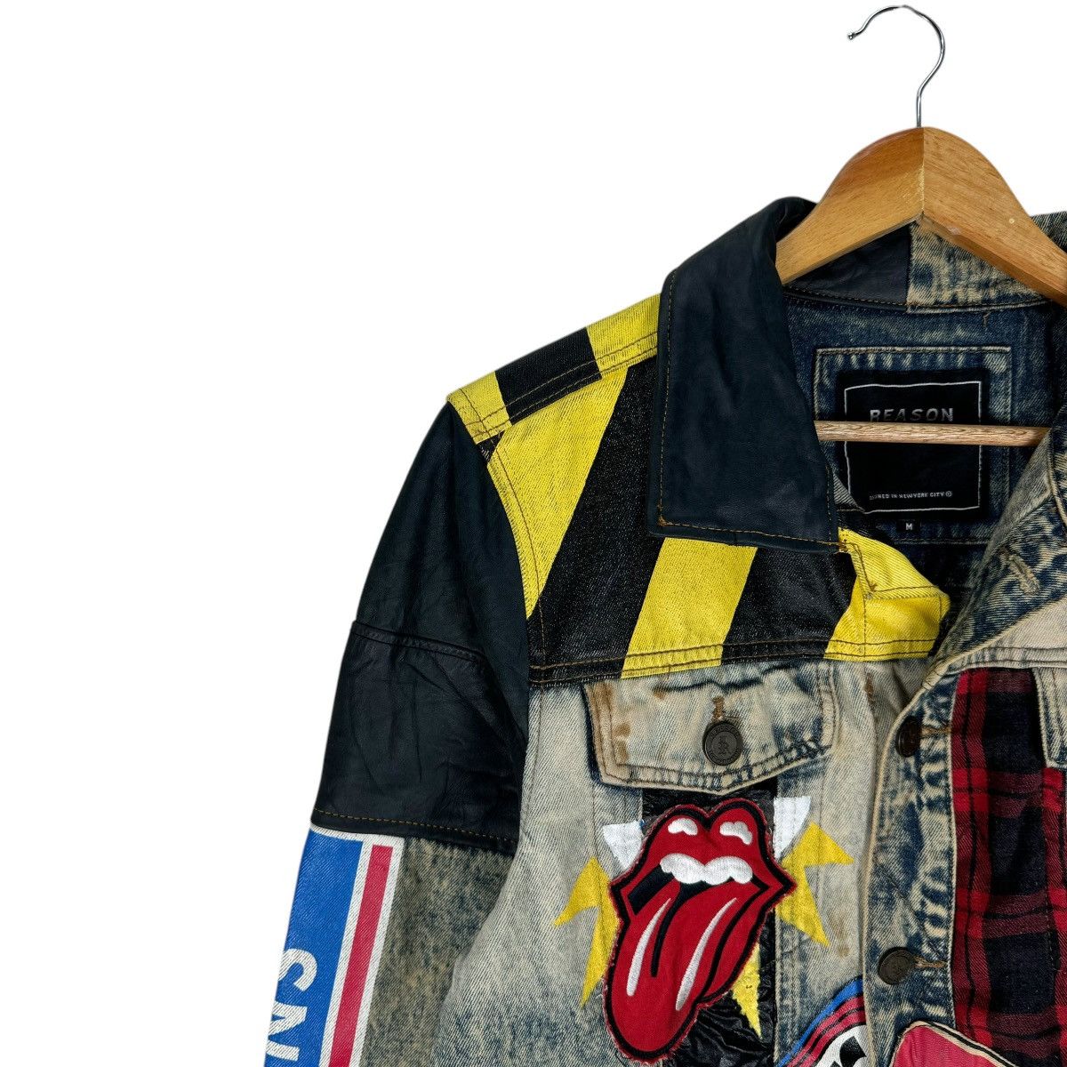 Reason ☀️REASON PATCHWORK DENIM ZIPPER JACKET Size US M / EU 48-50 / 2 - 5 Thumbnail