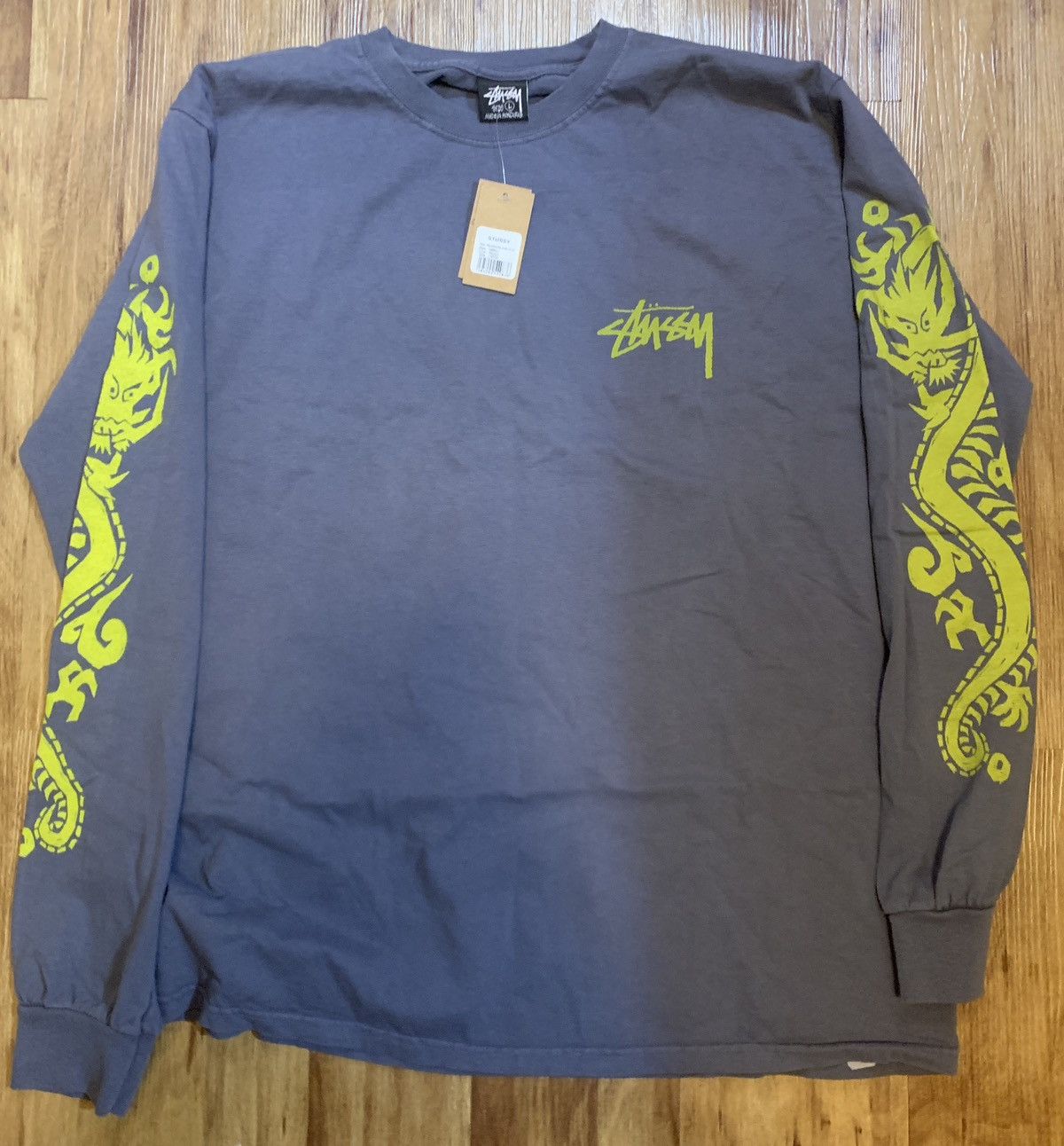 Stussy Indigo Dragon Long Sleeve Shirt