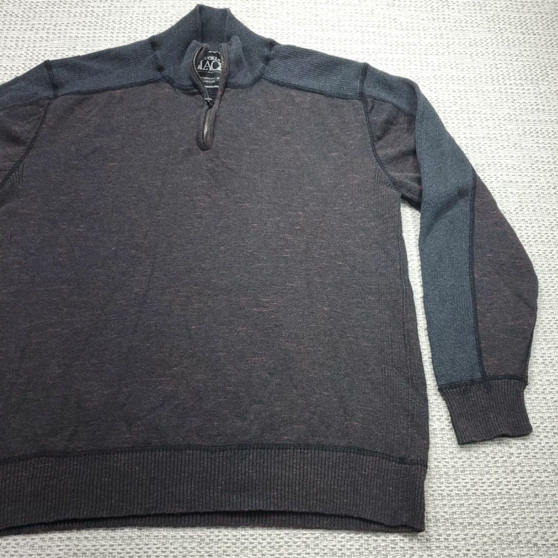 Vintage BKE Buckle Black Adult Sweater XL 1/4 Zip Pullover Athletic Fit Mens Knit Style Pullover Casual Long Sleeve Mock Neck Pockets Solid Size US XL / EU 56 / 4 - 2 Thumbnail
