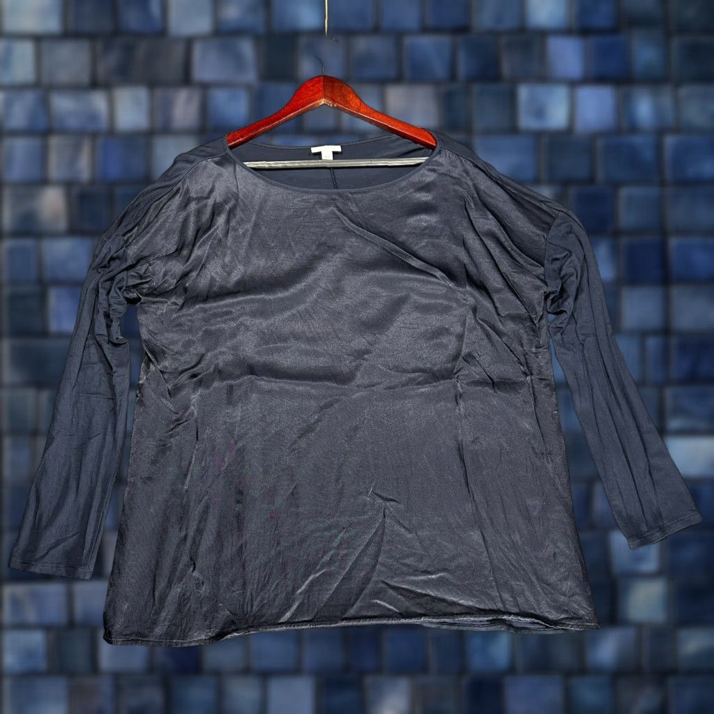 J. Jill VINTAGE J. Jill Top Womens Large Blouse Blue Long Sleeve Shirt Size L / US 10 / IT 46 - 1 Thumbnail