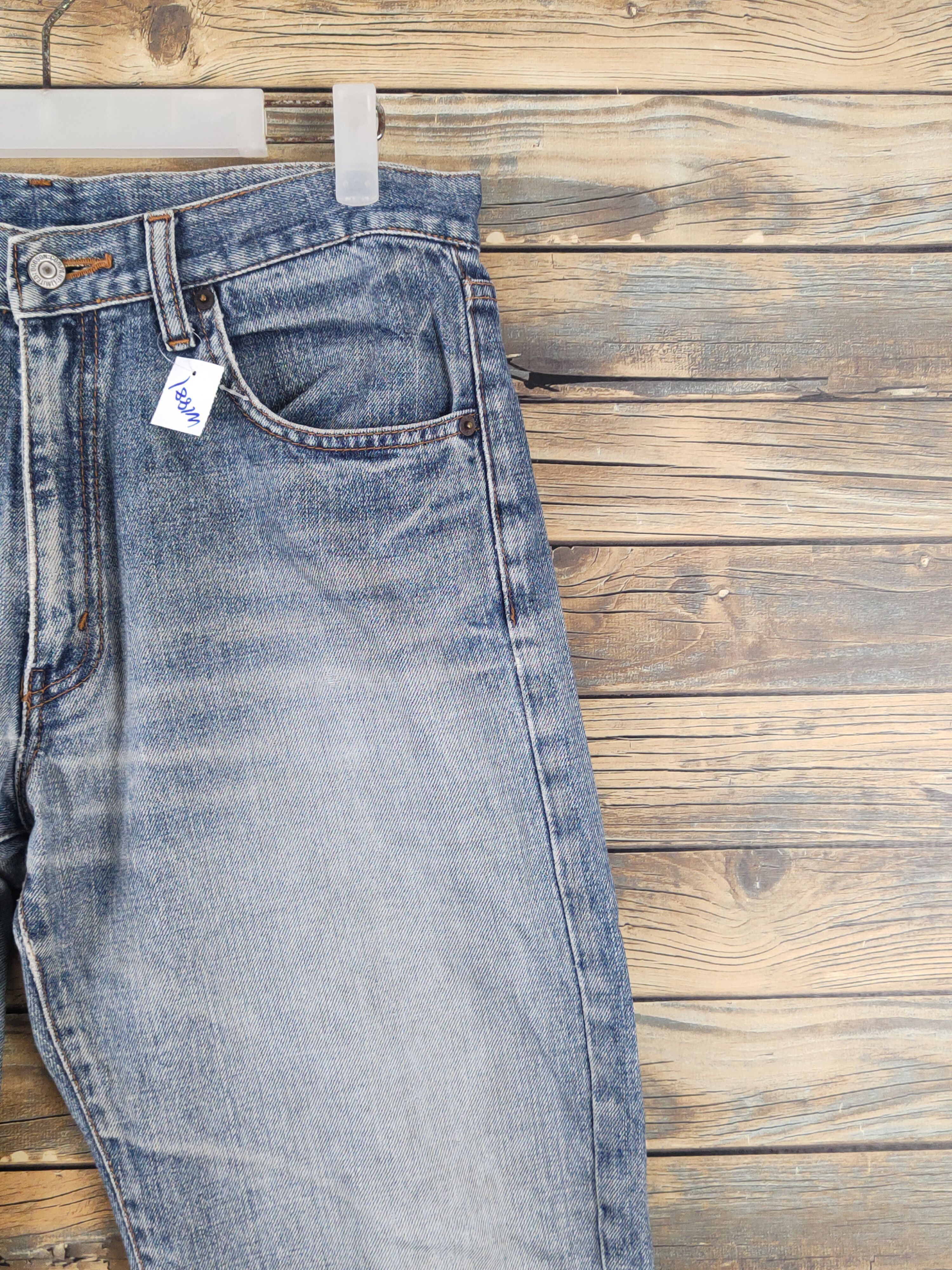 Vintage Bobson Blue Distressed Ripped denim Jeans #W1881 Size US 34 / EU 50 - 5 Thumbnail