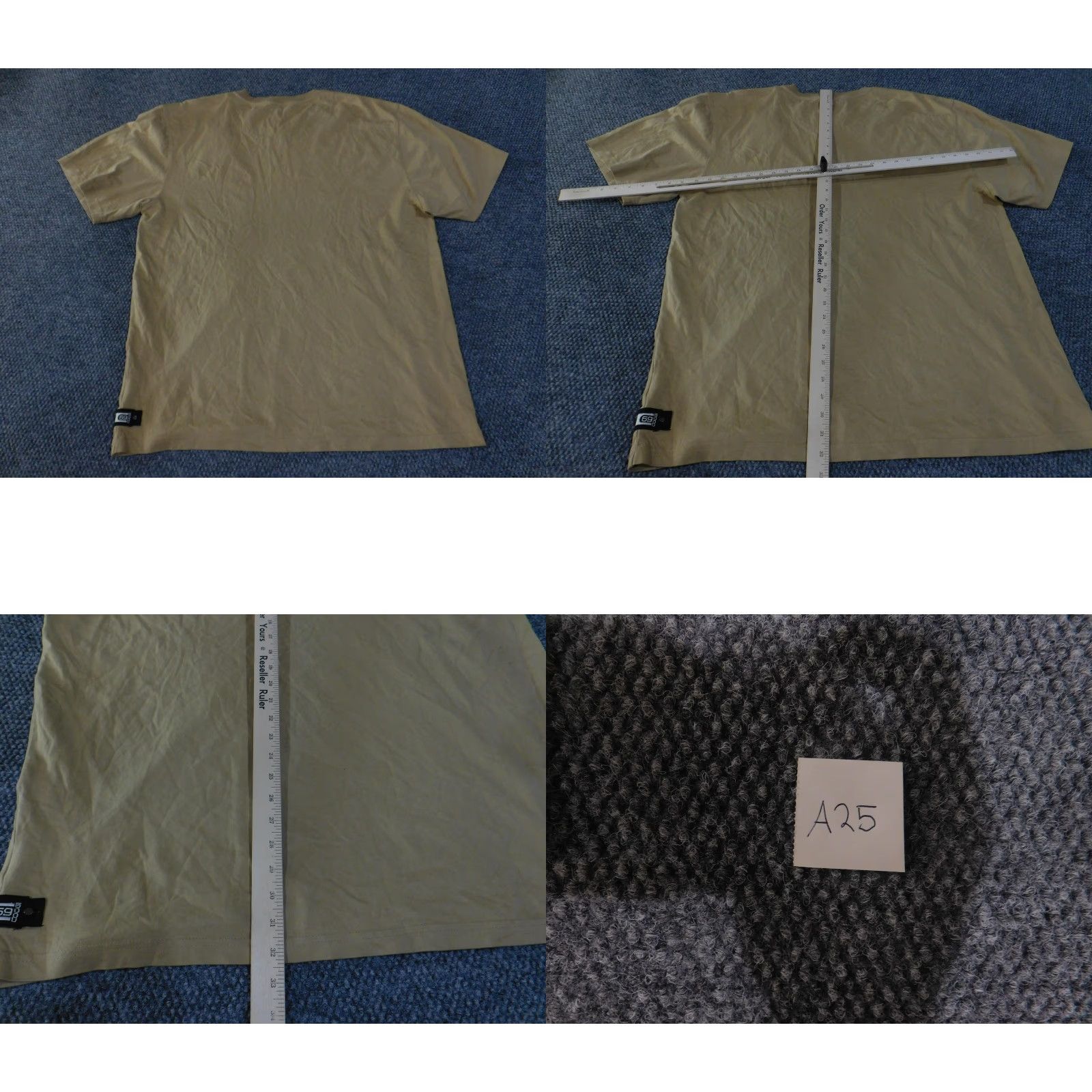 Coogi VINTAGE COOGI Shirt Mens 2XL Khaki Brown Graphic Crest Patch Tee V Neck 100% Cotton XXL Mens Tee Size US XXL / EU 58 / 5 - 9 Thumbnail