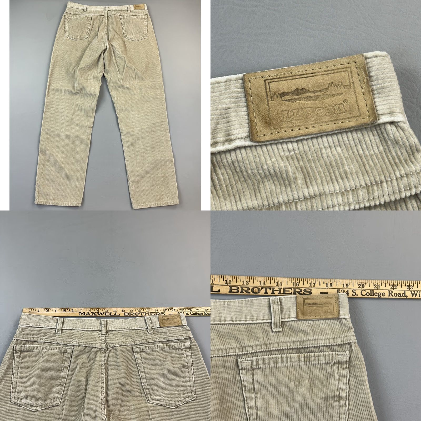 Vintage VINTAGE L.L. Bean Pants Mens 38x32 Corduroy Beige USA Made Straight Casual 90s Size US 38 / EU 54 - 9 Thumbnail