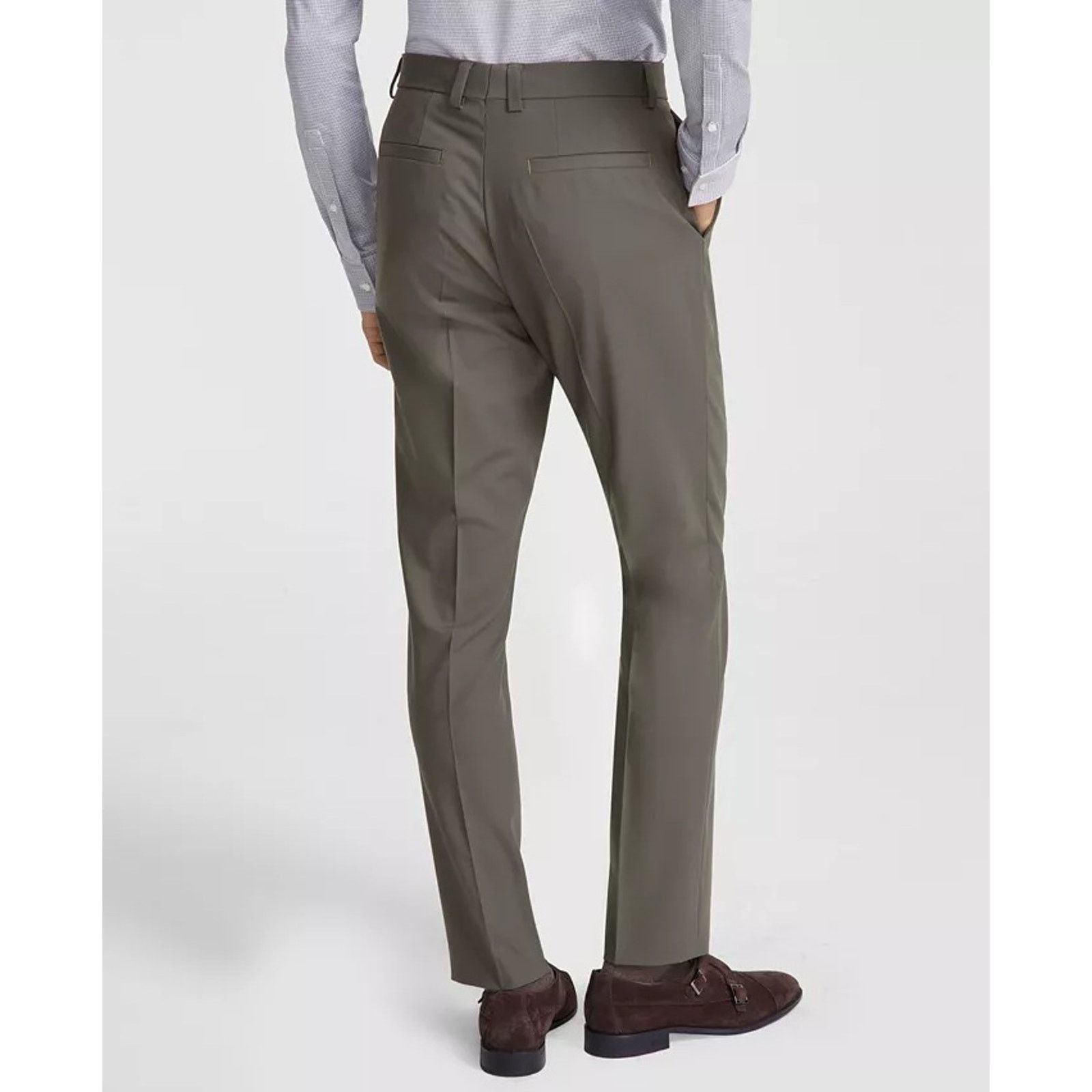 Hugo Boss Hugo Boss Men's Dark Beige Wool Blend Dress Pants Size 30R Size US 30 / EU 46 - 2 Thumbnail