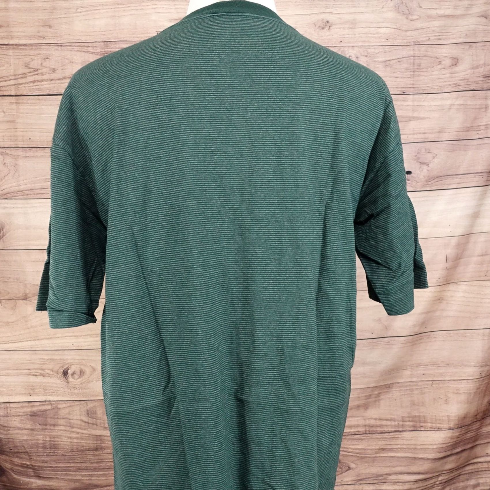 Vintage VINTAGE DAYTONA BEACH FLORIDA USA GREEN STRIPED SINGLE STITCH TSHIRT XL Size US XL / EU 56 / 4 - 5 Thumbnail