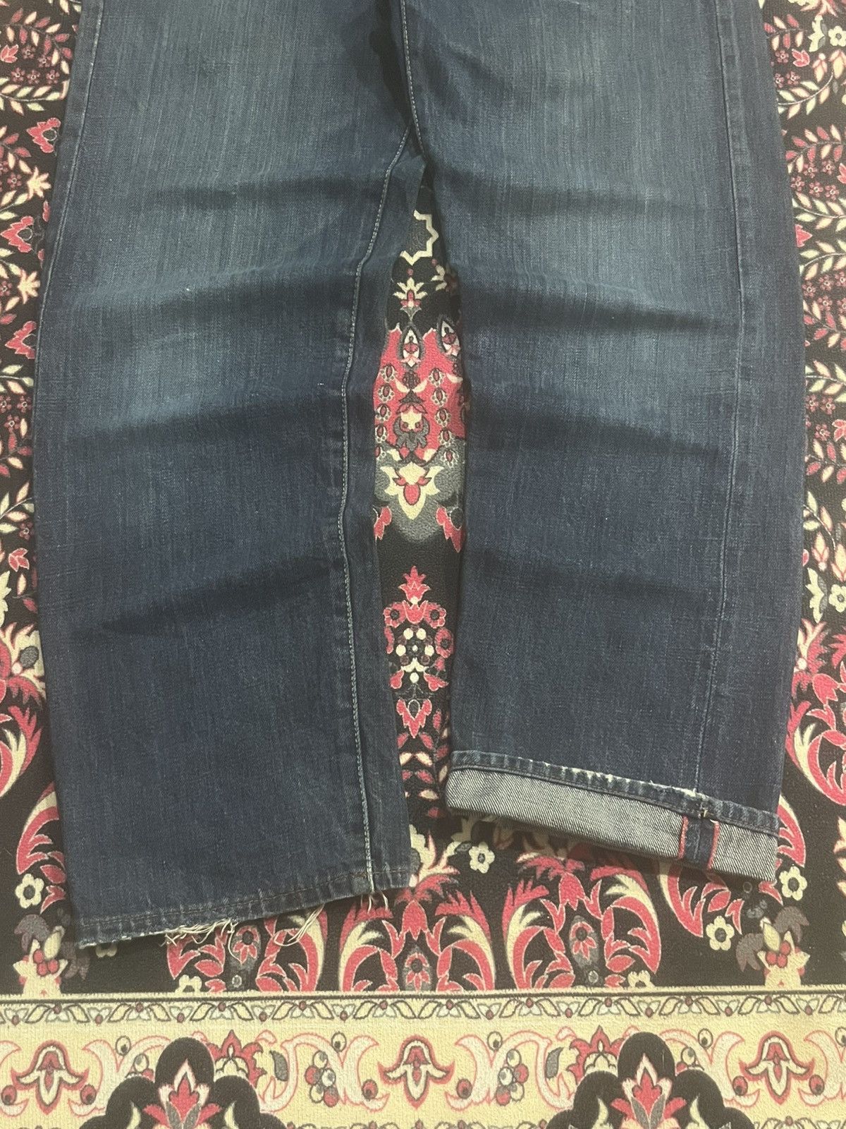 Blue Blue Japan Blue Blue Japan Blue Washed Straight Fit Selvedge Jeans Size US 31 - 12 Thumbnail
