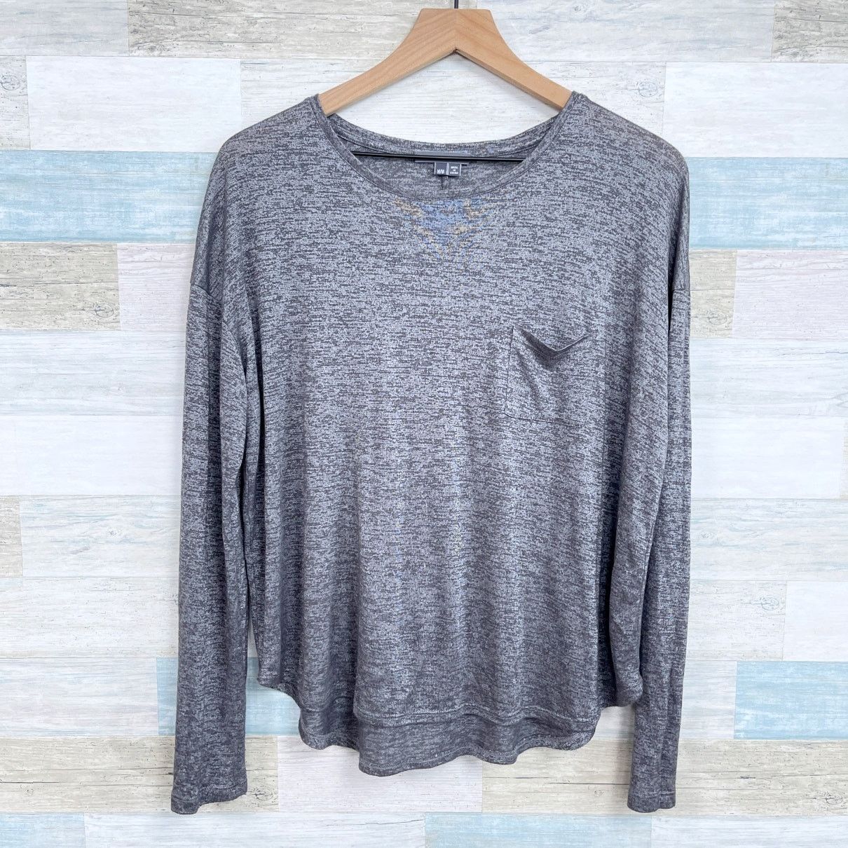 Vince Vince Metallic Stretchy Relaxed Tee Gray Long Womens M Size M / US 6-8 / IT 42-44 - 1 Thumbnail