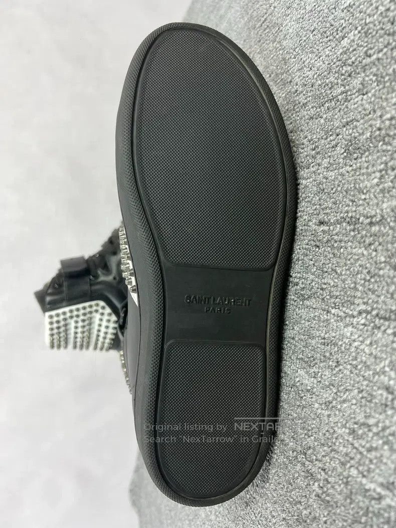 Saint Laurent Paris Saint Laurent Paris Black and White Colorblock Studded Hig Size US 6.5 / EU 39-40 - 6 Thumbnail