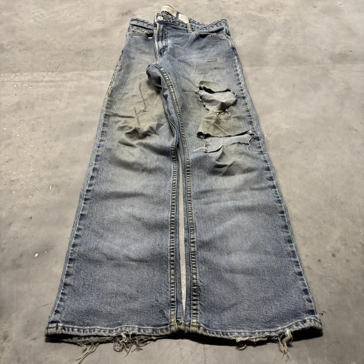 Japanese Brand × Vintage Crazy Vintage 90s Grunge Distressed Made In USA Denim Jeans! Size US 31 - 2 Thumbnail
