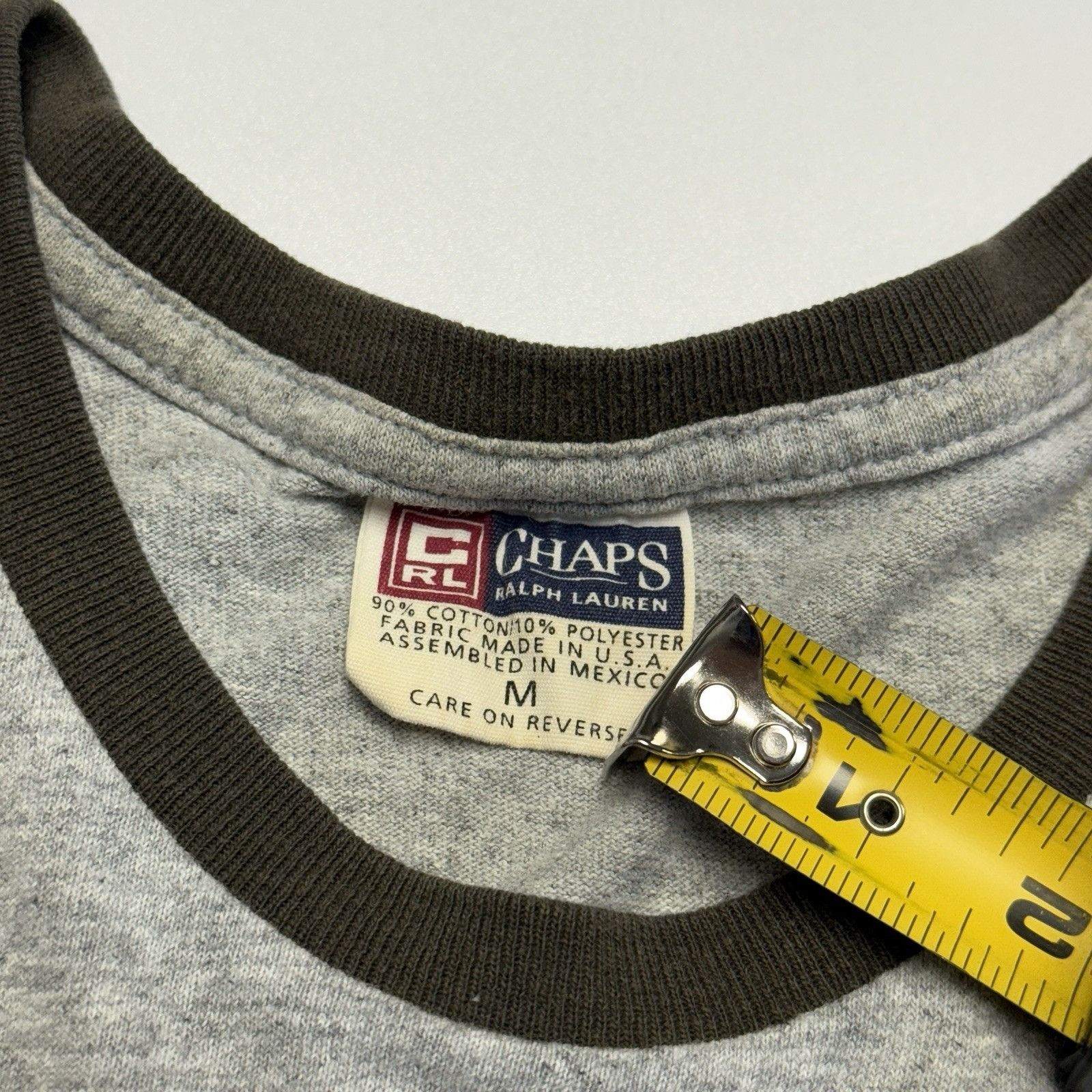 Chaps Ralph Lauren Vintage Chaps Ralph Lauren T Shirt Mens Medium 21x27.5 Gray Size US M / EU 48-50 / 2 - 4 Thumbnail