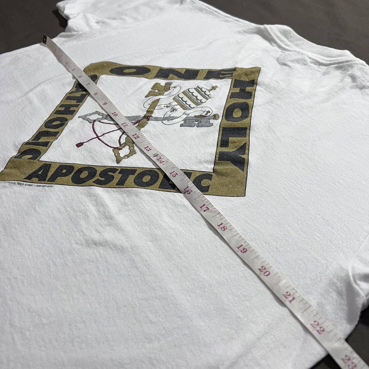 Vintage Vintage 90s CATHOLIC Jesus God Holy Bible Promo Tee Size US XL / EU 56 / 4 - 8 Thumbnail