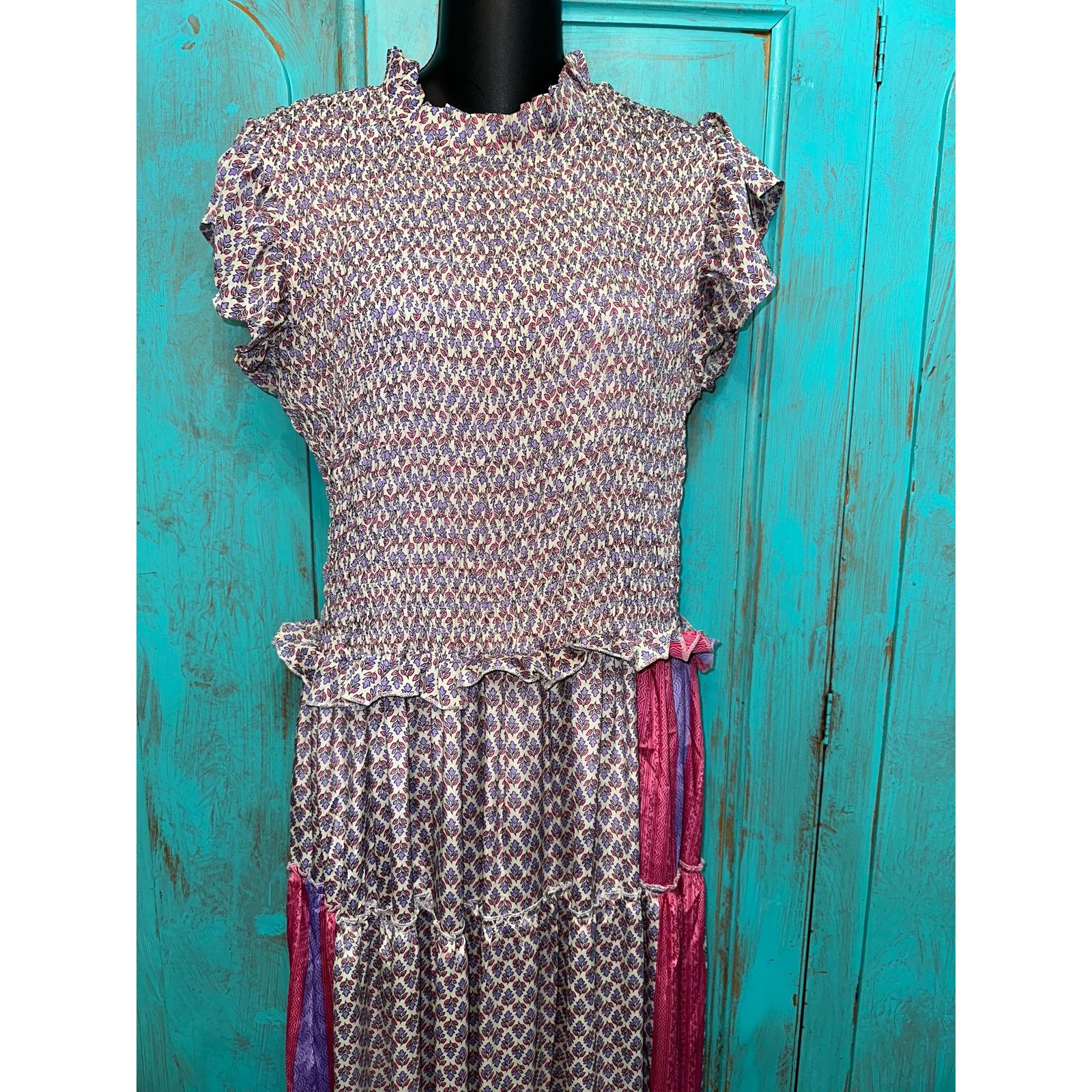 Other PERRY WALKER COLLECTIVE SILK BLEND INDIA PATCH MAXIDRESS Size ONE SIZE - 3 Thumbnail