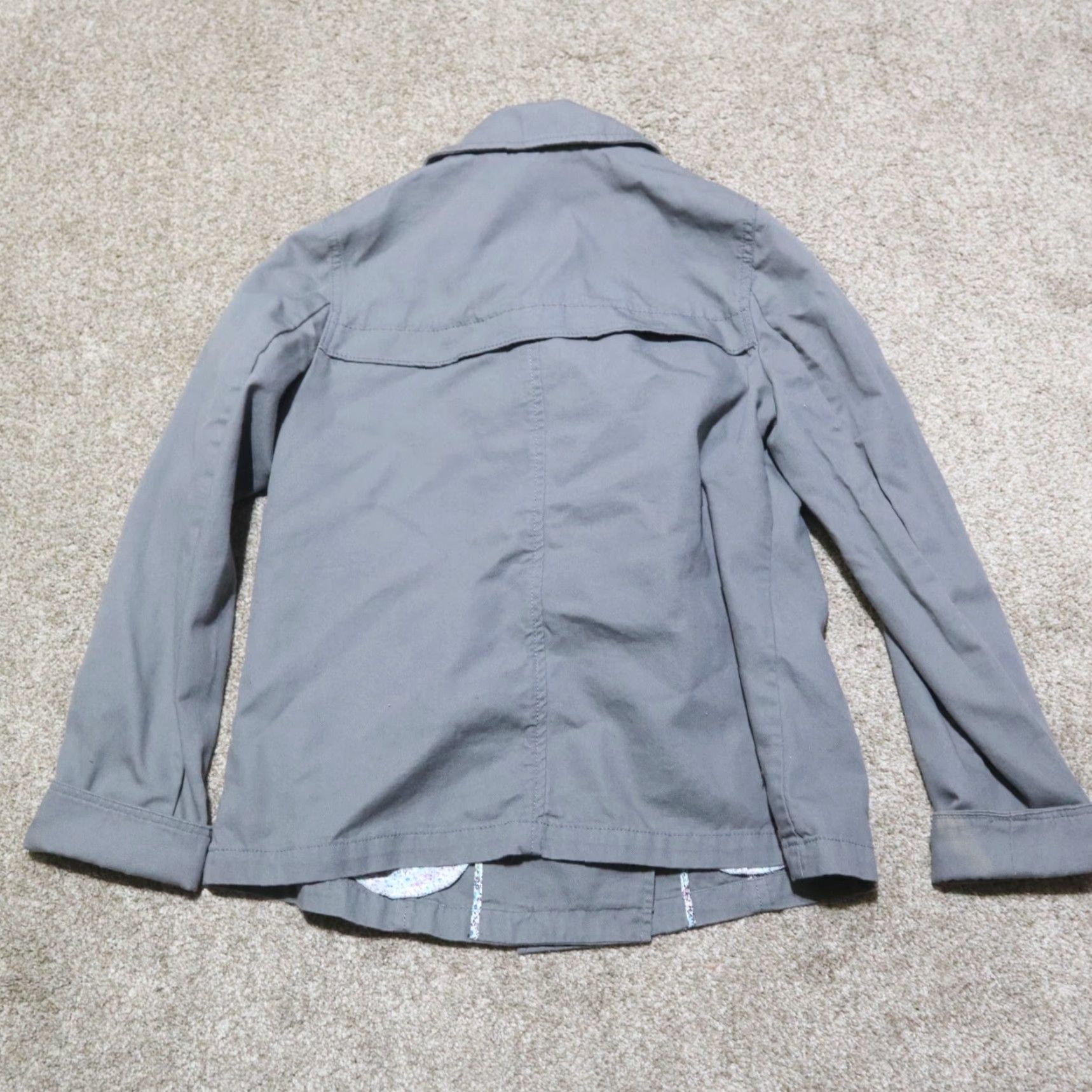 Old Navy Old Navy Jacket Women's M Gray Cotton Basic Jacket Size M / US 6-8 / IT 42-44 - 8 Thumbnail