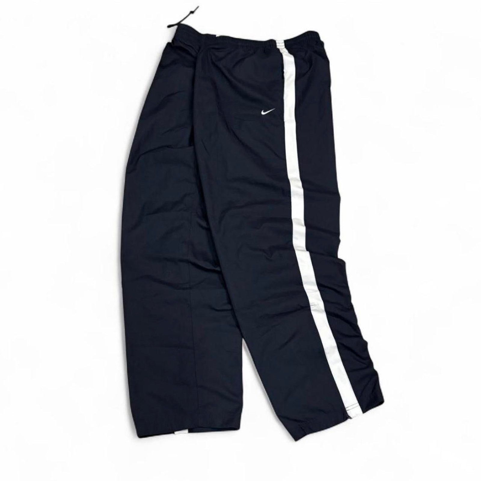 Nike Y2k nike track pants wide leg baggy large navy Size US 32 / EU 48 - 1 Thumbnail