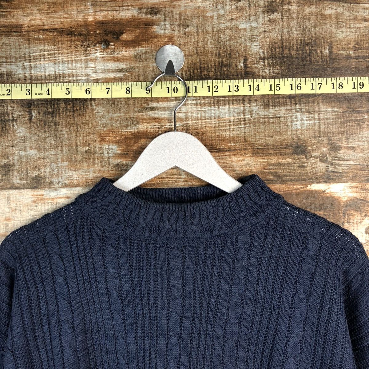 Homespun Knitwear × Japanese Brand Key Point Dark Blue Knitwear #A1827 Size L / US 10 / IT 46 - 4 Thumbnail