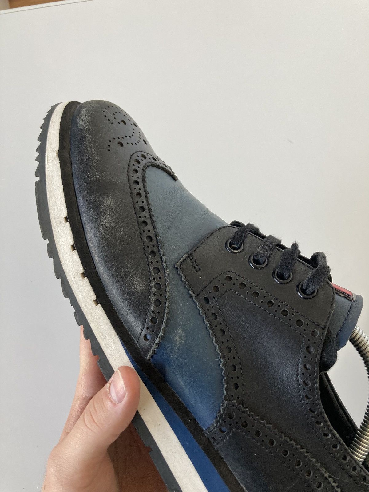Prada Vintage prada perforated leather lace up casual shoes 8 43 Size US 8 / EU 41 - 15 Thumbnail
