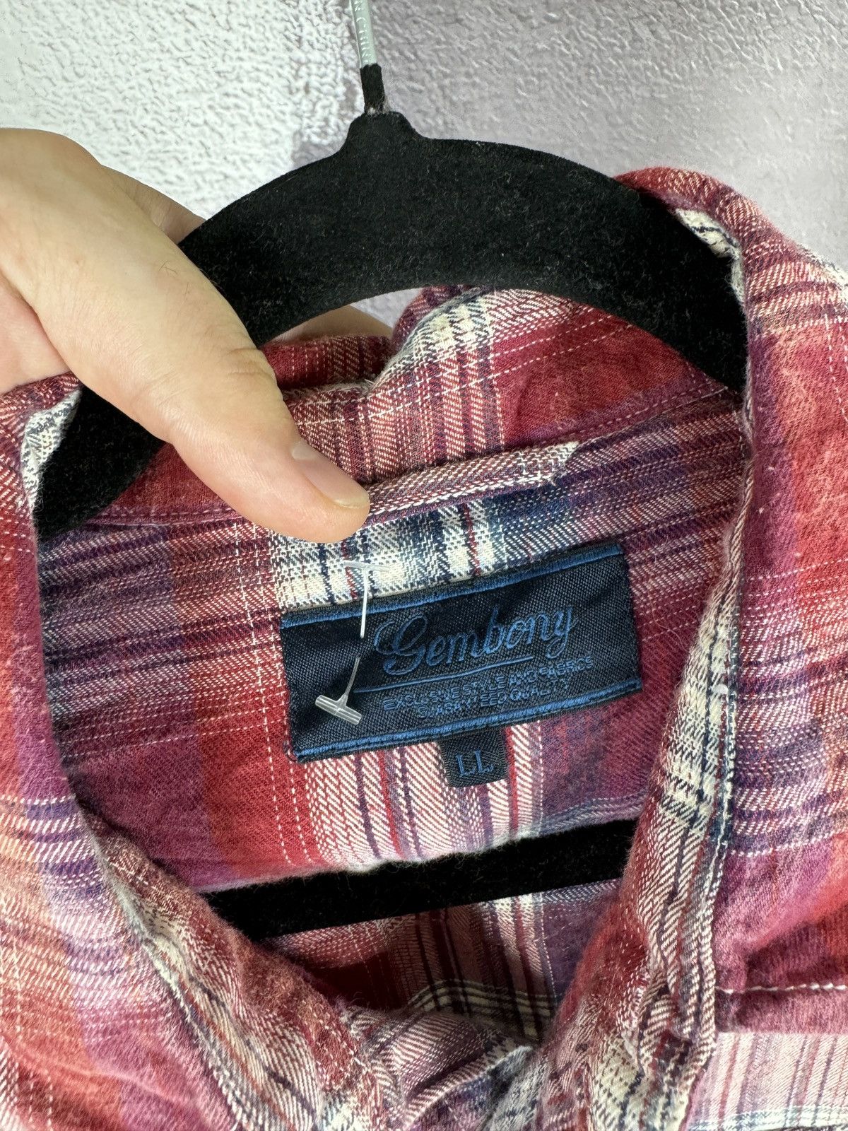 Flannel Gembony Japanese style red flannel vintage checkered shirt Size US L / EU 52-54 / 3 - 9 Thumbnail