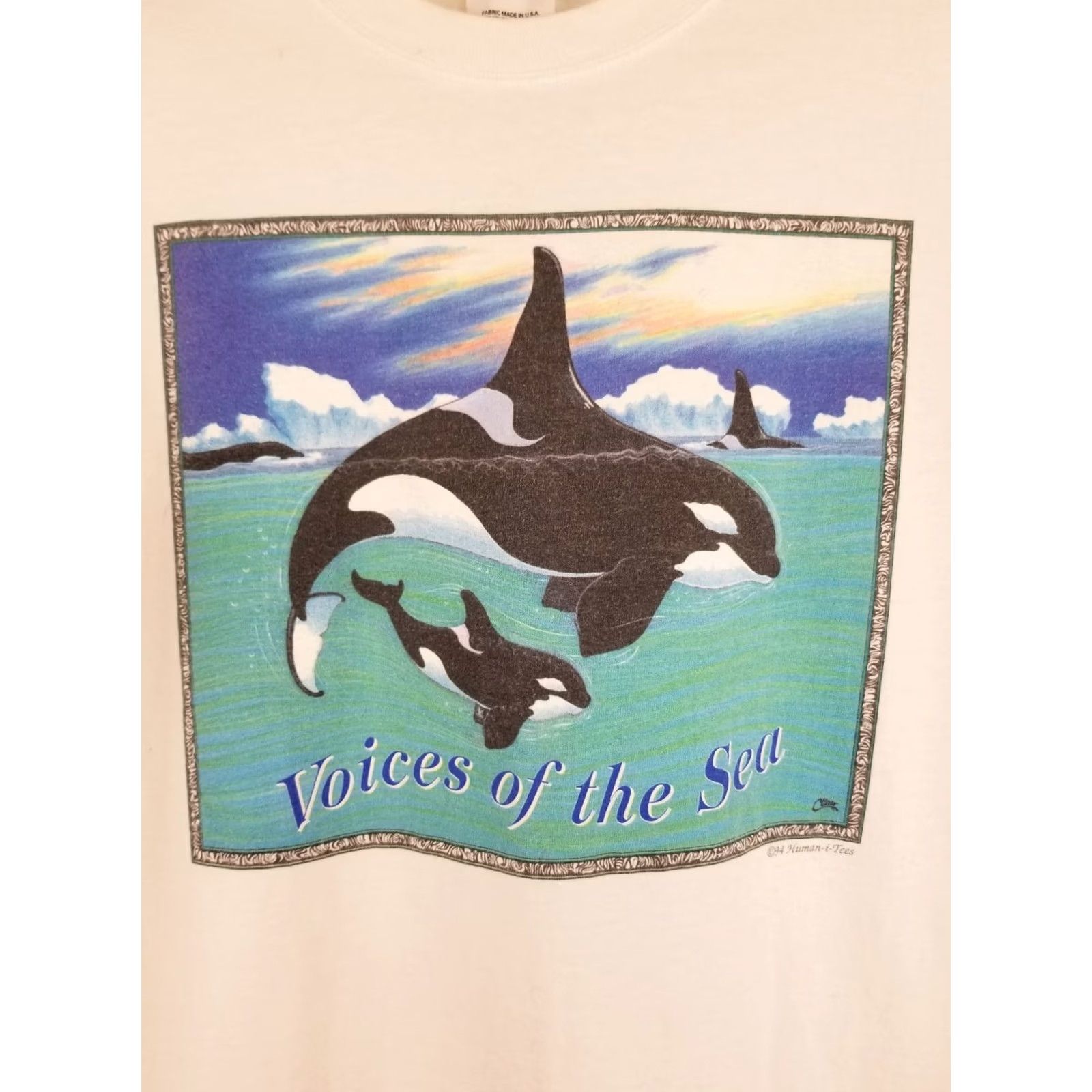 Anvil VINTAGE VOICES OF THE SEA HUMAN I-TEES WHITE COTTON T-SHIRT SZ LARGE Mens Size US L / EU 52-54 / 3 - 2 Thumbnail