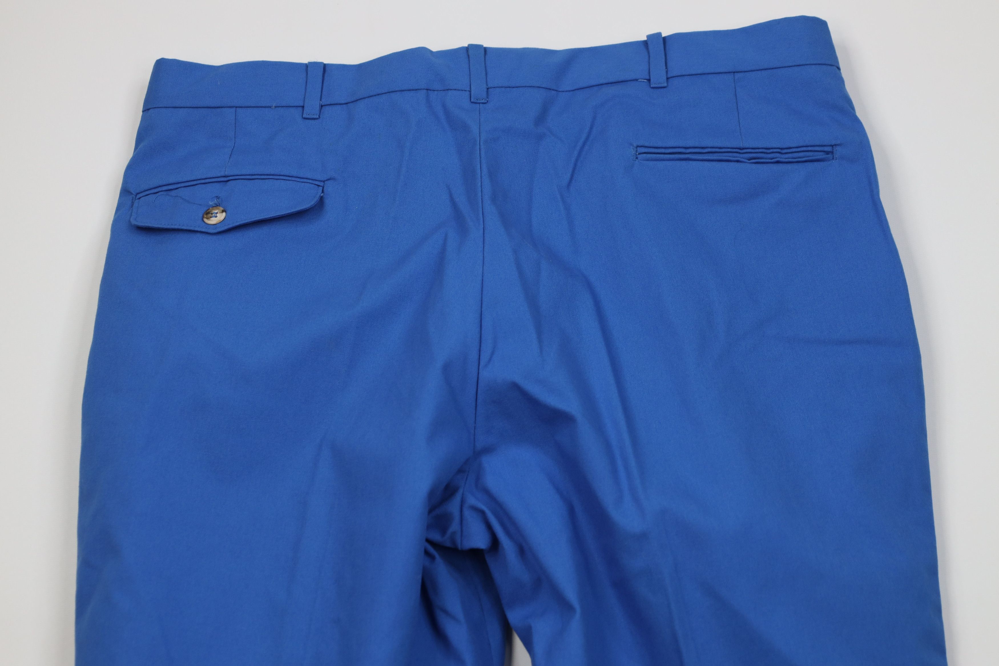 Vintage Vintage 70s Streetwear Wide Leg Chino Pants Royal Blue Size US 38 / EU 54 - 11 Thumbnail