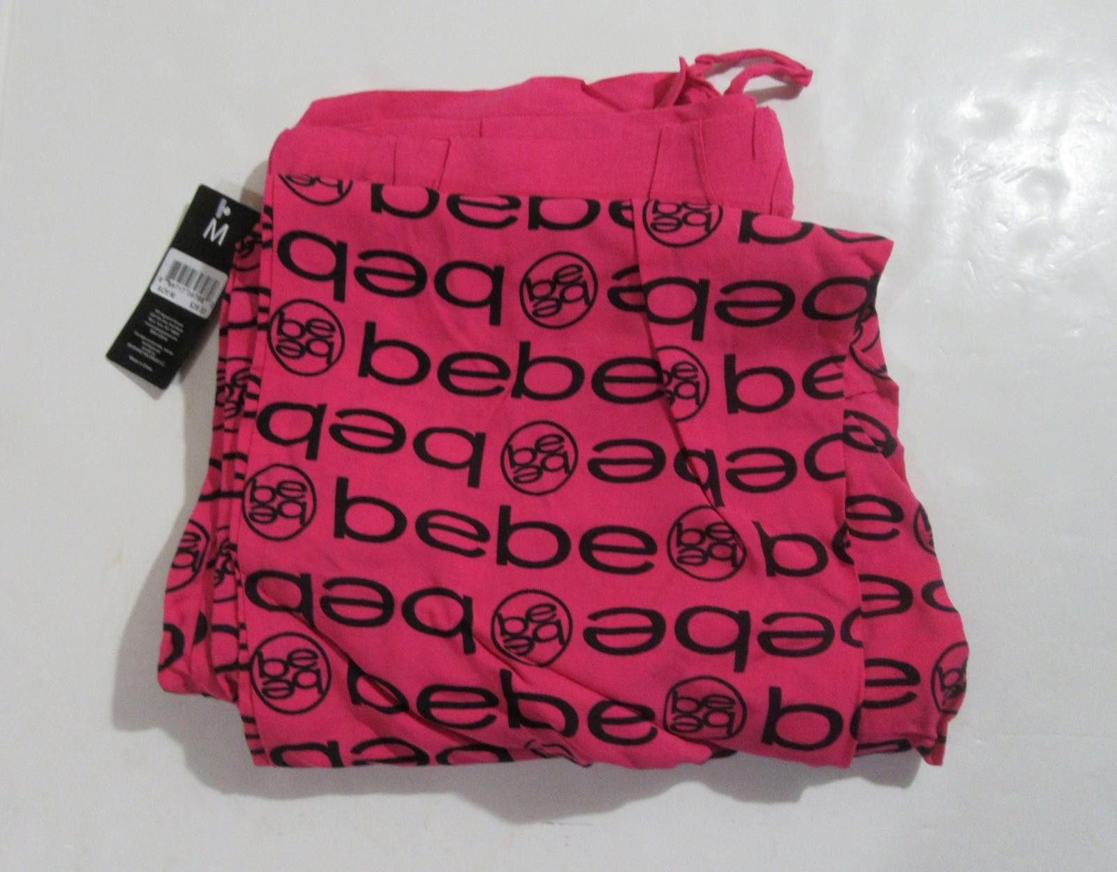United Colors Of Benetton bebe Sleepwear Pajama Pants Bottoms All Over Logo Print Pink Size ONE SIZE - 1 Thumbnail
