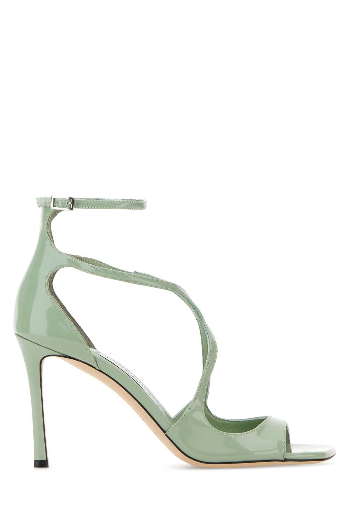 Jimmy Choo Mint Green Leather Azia 95 Sandals Size US 11.5 / IT 41.5 - 1 Thumbnail