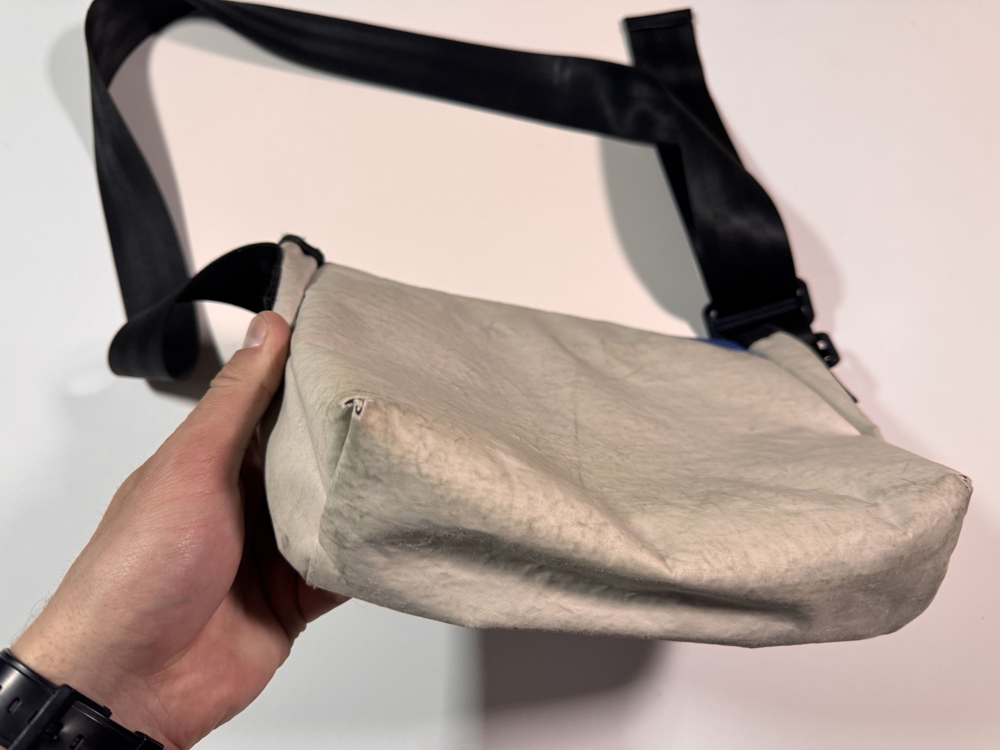 Handmade Upcycled Sail Cloth Segeltuch Crossbody White Messenger Size ONE SIZE - 7 Thumbnail
