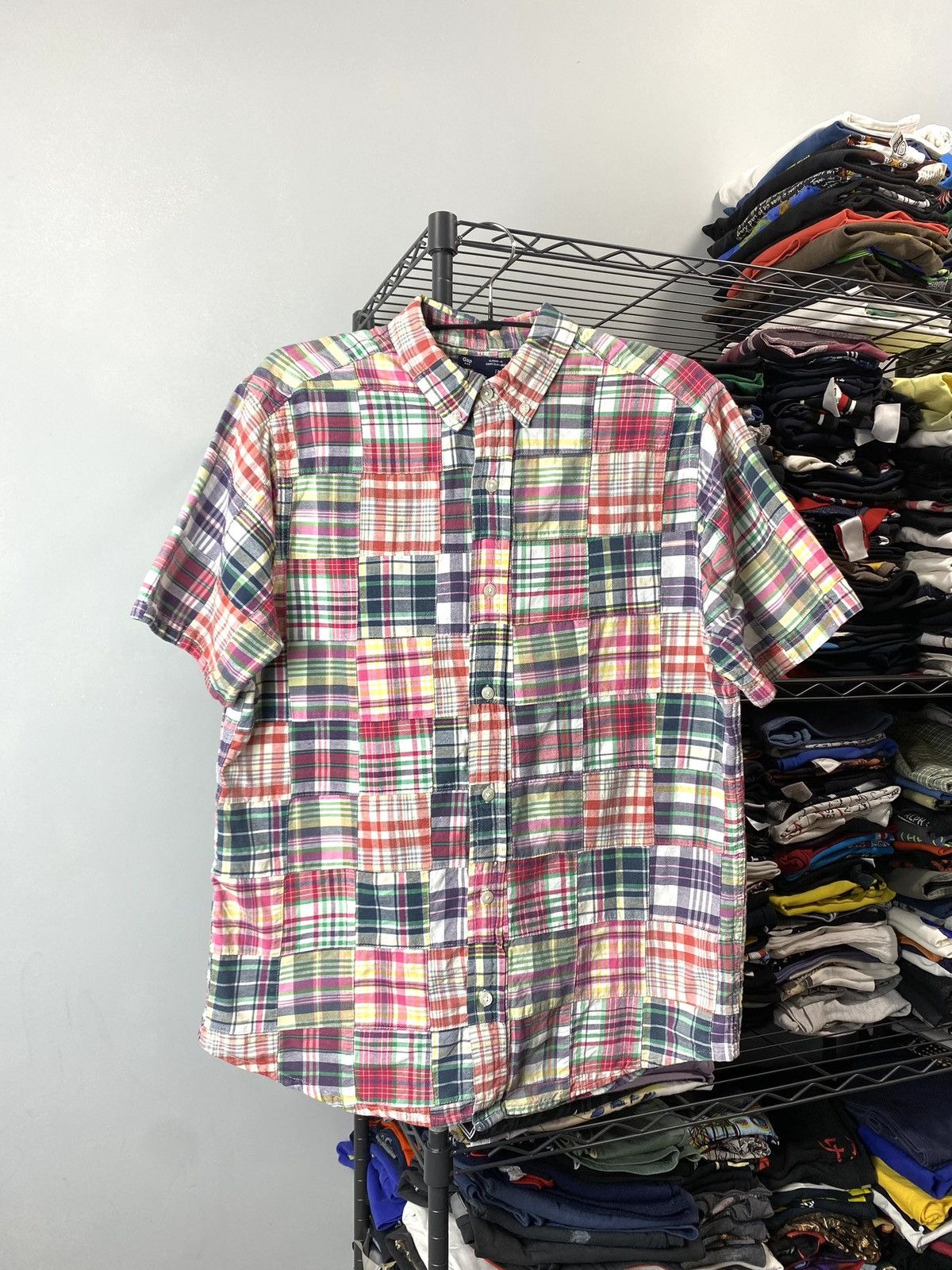 Gap × Vintage 💥Rare 1990’s Vintage Gap Patchwork Shirt Ralph Lauren Style Size US M / EU 48-50 / 2 - 1 Thumbnail
