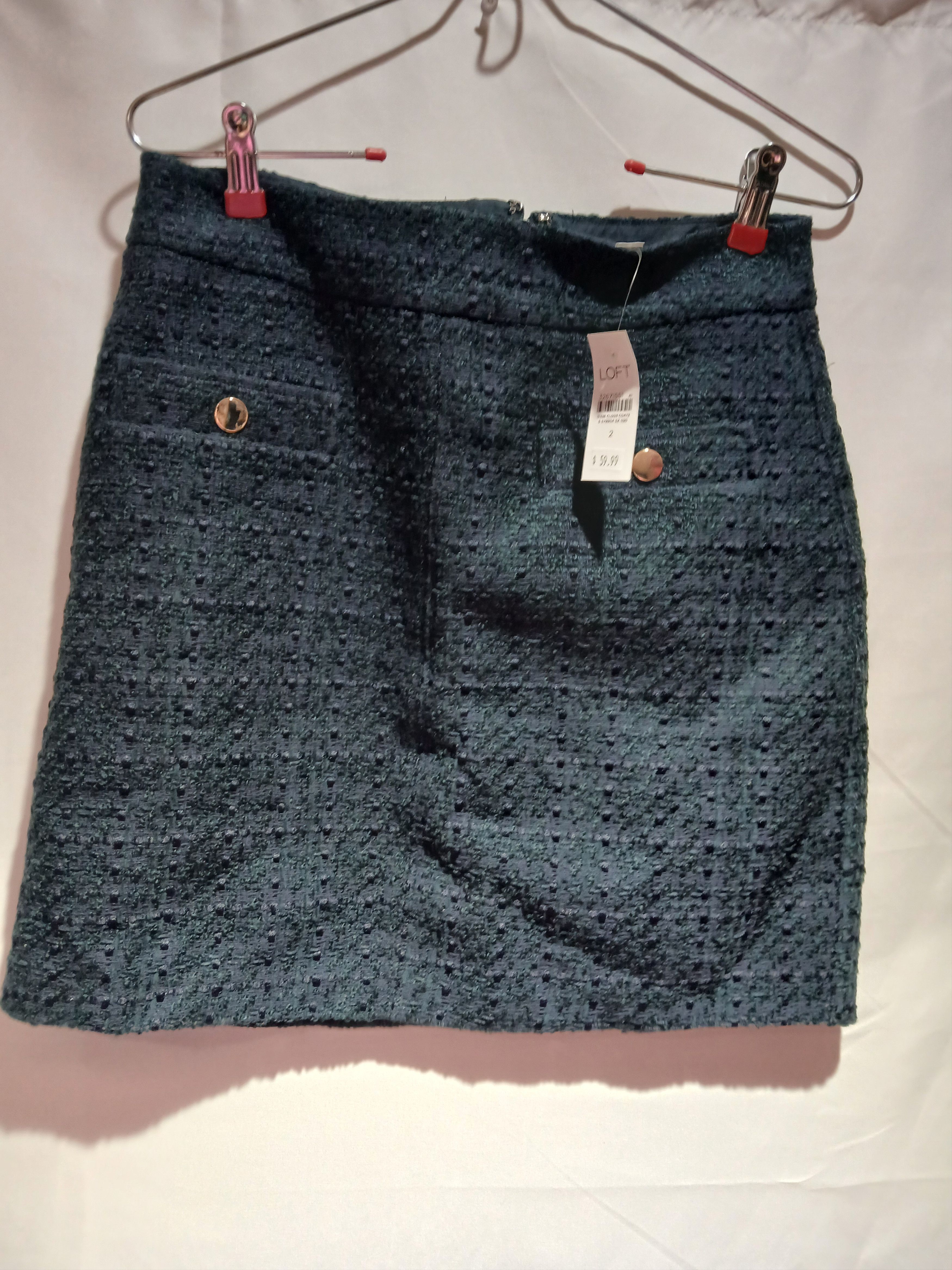 Loft Loft navy blue mini skirt size 2 Size 26" / US 2 / IT 38 - 1 Thumbnail
