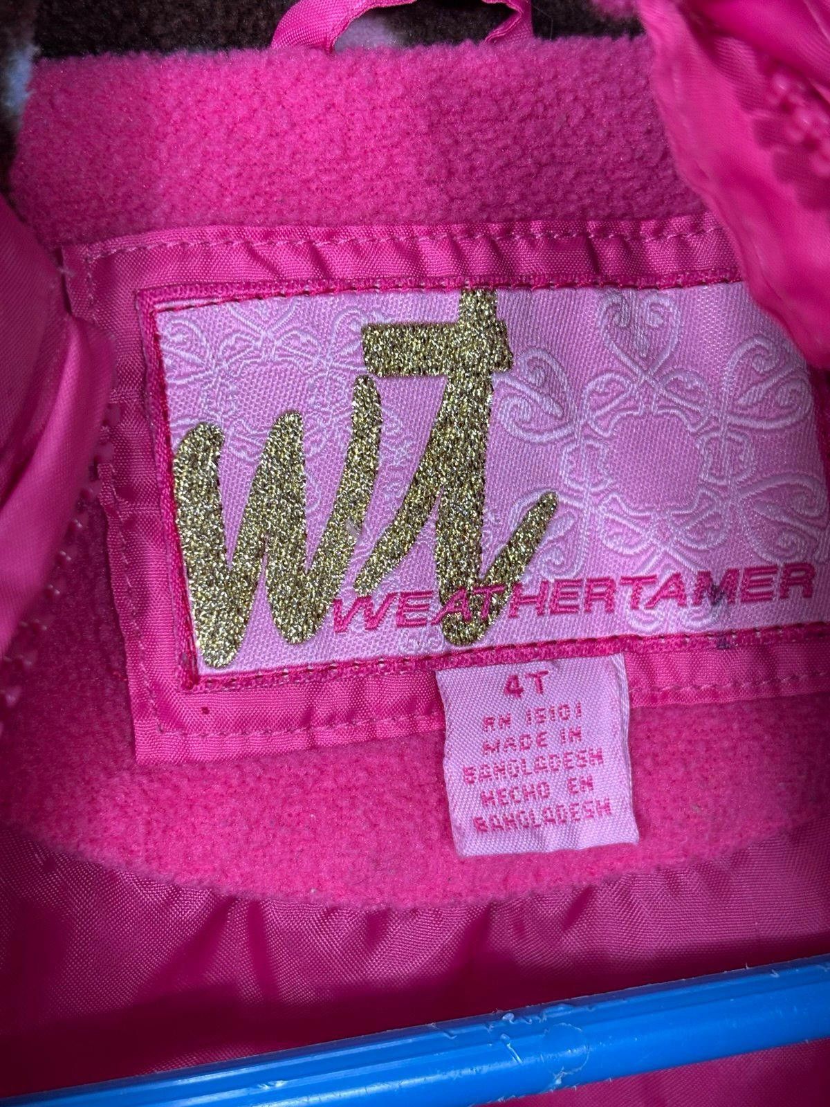 Other Weathertamer Pink Puffer Jacket with Hood - Size 4T Size ONE SIZE - 2 Thumbnail