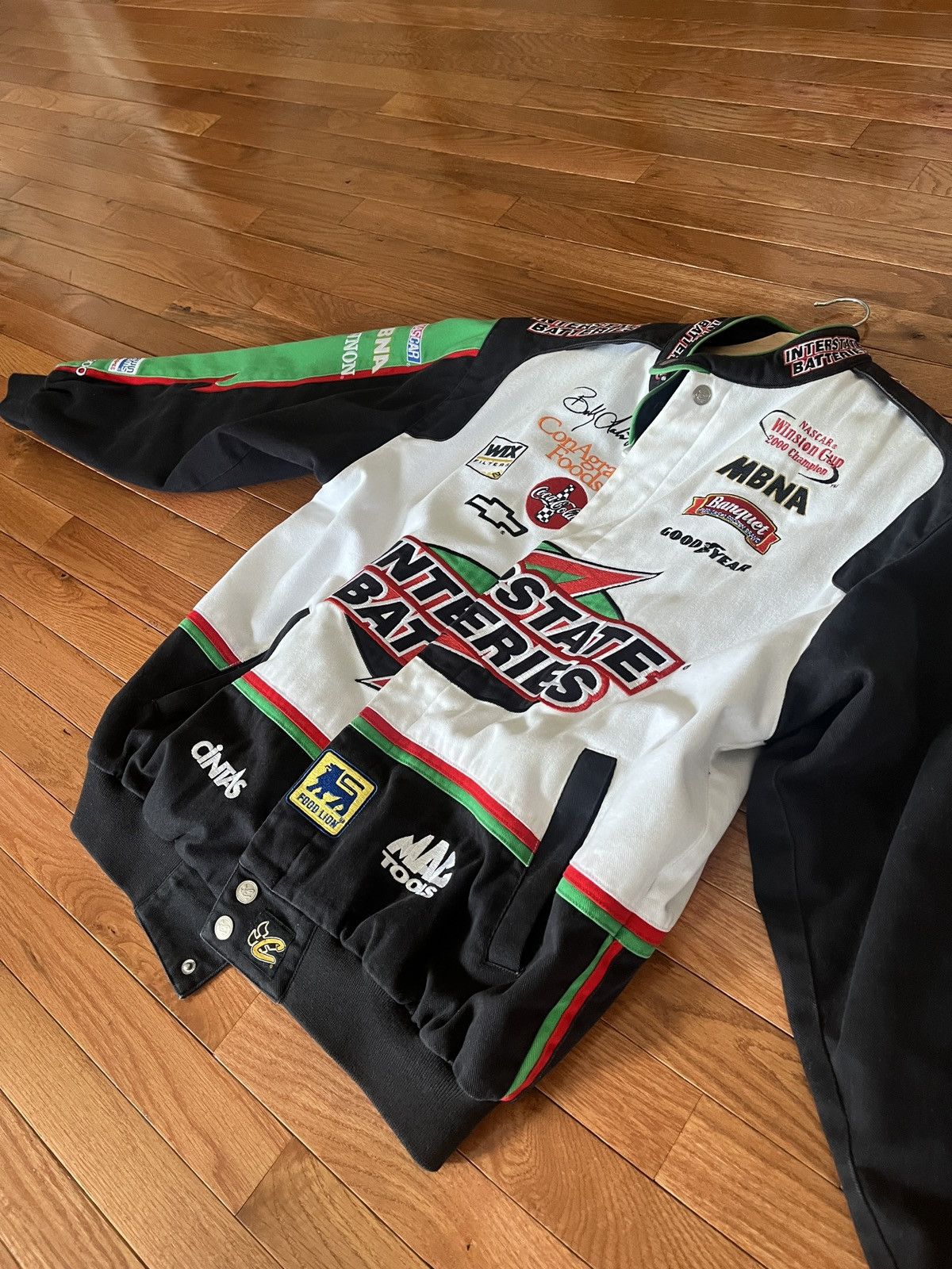image of Interstate Nascar Jacket in Black/White/Red, Men's (Size Medium)