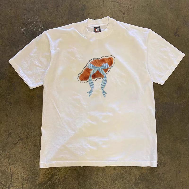 Vintage Croissant print vintage cotton t-shirt Size US M / EU 48-50 / 2 - 1 Thumbnail