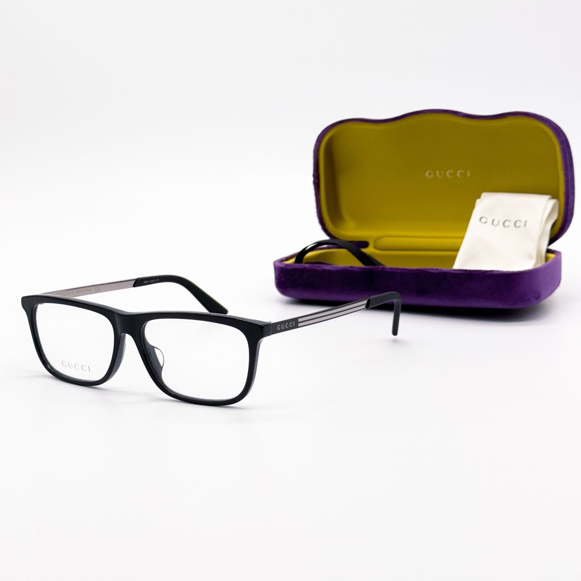 Gucci NEW GG0696OA 001 GUCCI EYEGLASSES SQUARE DARK HAVANA EYEWEAR Size ONE SIZE - 1 Thumbnail